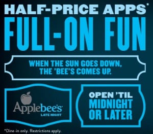 Applebee's half-priced appetizers