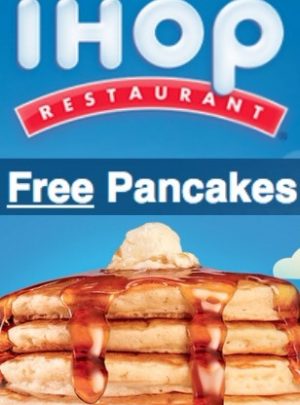 Free pancakes from IHOP