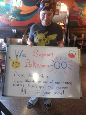 Restaurant is embracing the Pokemon craze