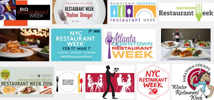 List of Restaurant Week Cities and Dates