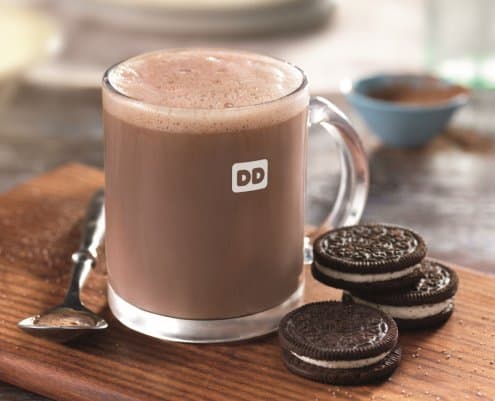 New Oreo Hot Chocolate at Dunkin Donuts