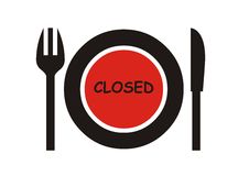 Closed Restaurant sign