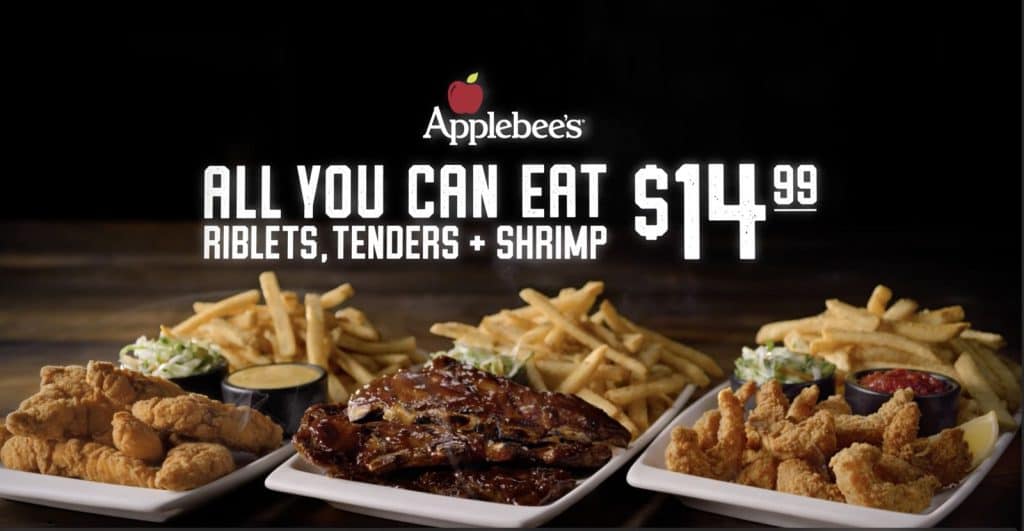 All You Can Eat Menu Items Back at Applebee’s Downriver Restaurants