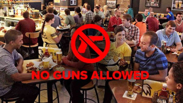 Buffalo Wild Wings No Guns Allowed