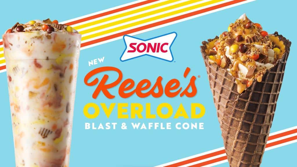 Sonic Adds New Reese’s Overload Blast And Waffle Cone To Menu