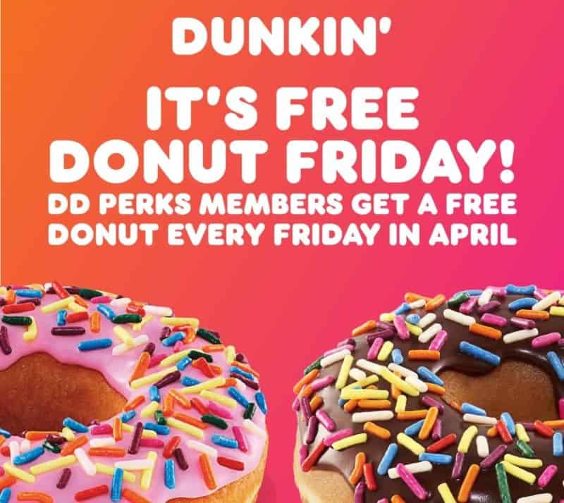 April+Free+Donut+Fridays+Dunkin'+Donuts