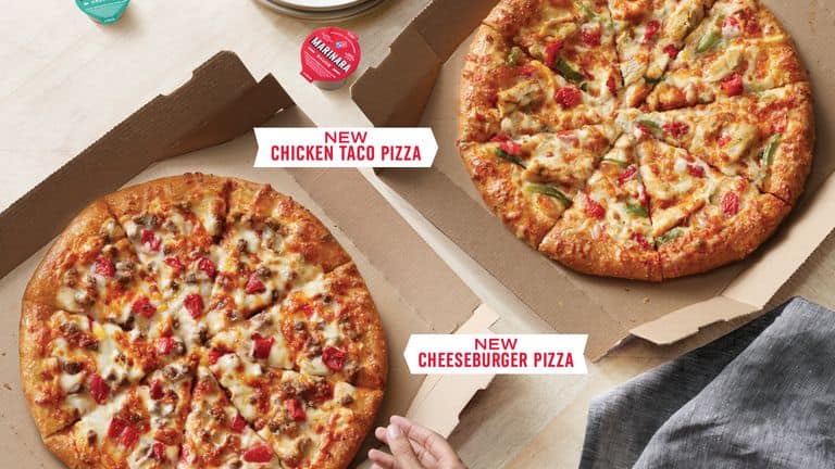 Dominos-cheeseburger-and-chicken-taco-pizzas